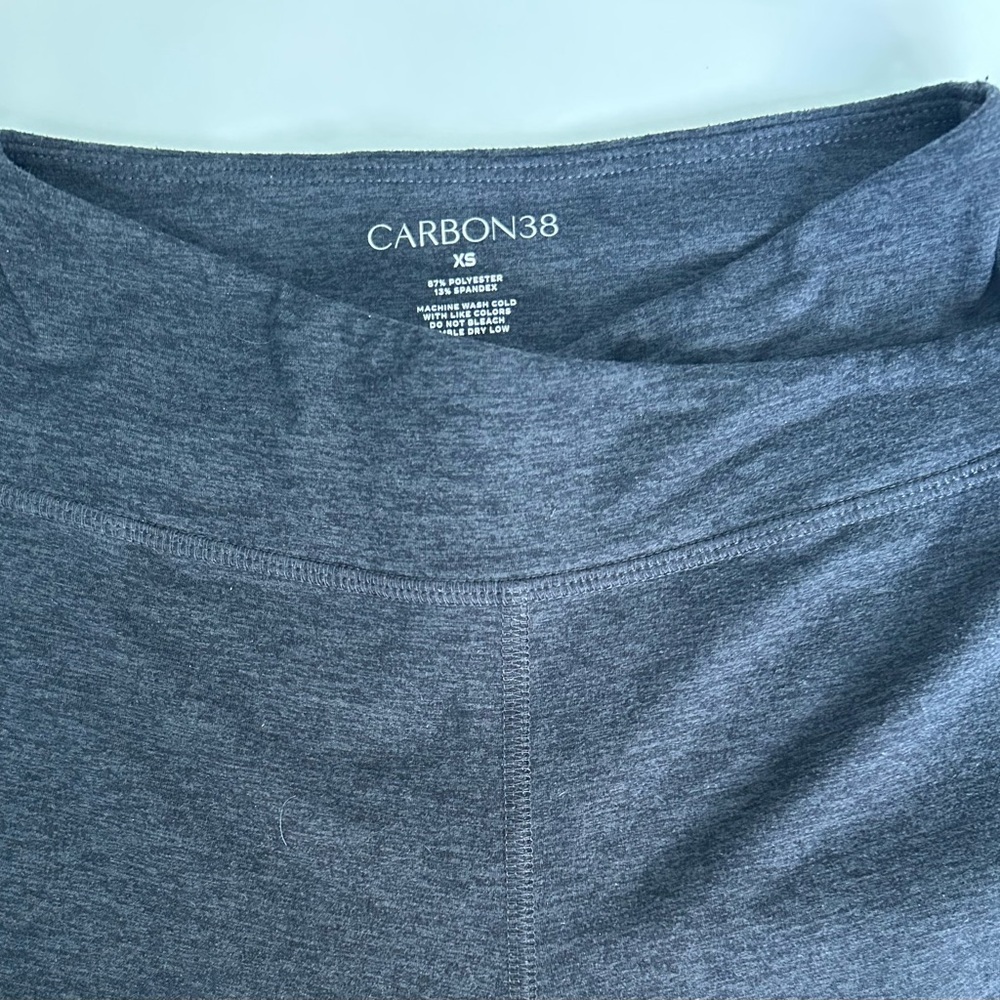 Carbon38 XS High-Waist Leggings in Charcoal Heather Gray